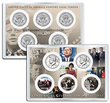 JOHN F. KENNEDY JFK100 Birthday 2017 JFK Half Dollar 5-Coin Set Assassination