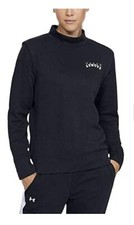 UNDER ARMOUR Women's UA Rival Terry Crew Sweatshirt Black Color Size Small