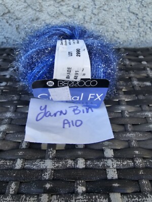 Berroco Crystal FX 100% Nylon 1 Cake Shade 4891 Lot 2990 Blue Yarn