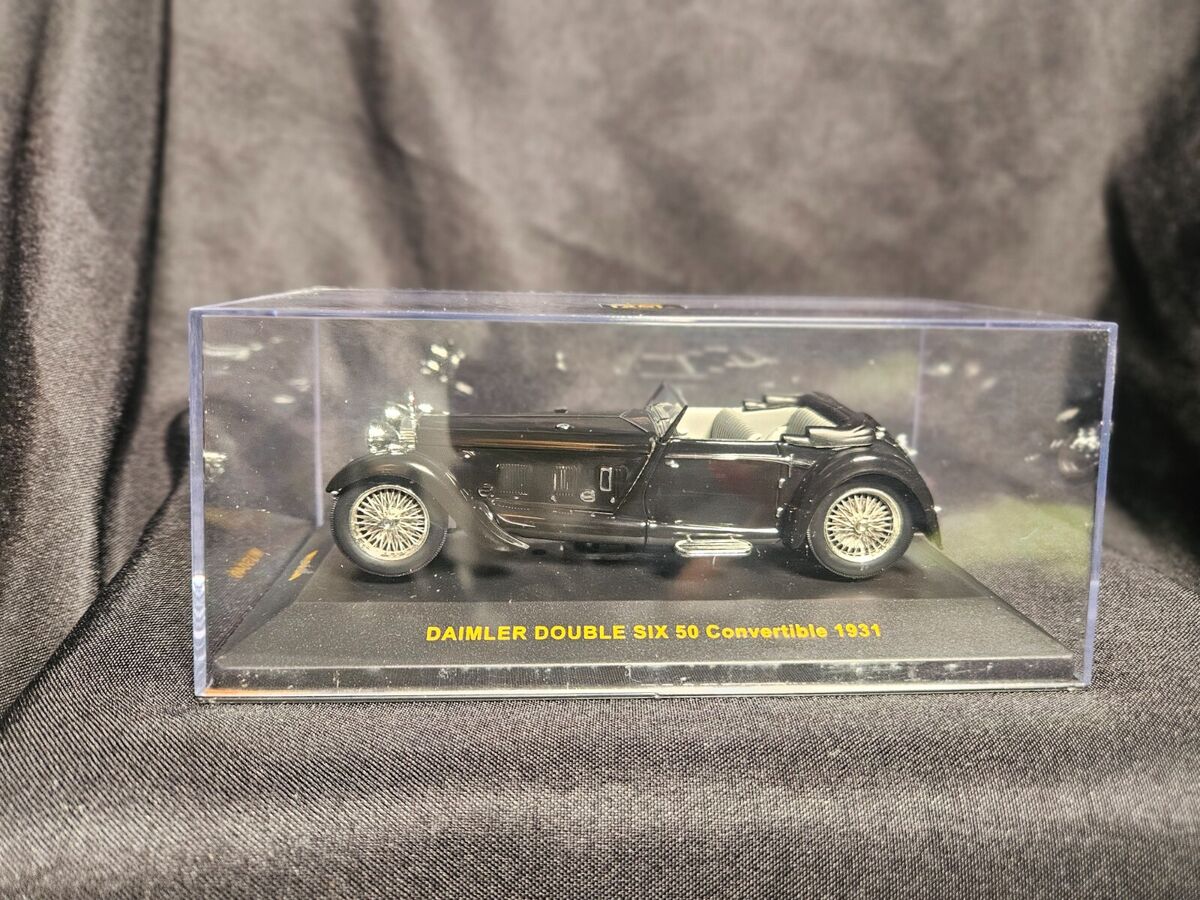 ixo 1931 Daimler Double Six 50 Convertible Black 1:43 Scale ixo 1931 Daimler Double Six 50 Convertible Black 1:43 Scale