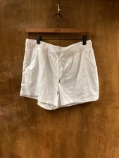 Women NWT "Ideology" white elastic waist drawstring shorts. Size Med. Reg. 29.50