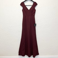 Lulus NWT Dress Maxi Mermaid Burgundy Lace Trim XS Extra Small