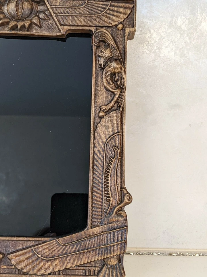 Scrying mirror Wall mirror décor Natural wood - Image 3 of 4
