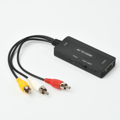 RCA auf HDMI Adapter AV zu HDMI Video Audio Konverter 1080P mit HDMI-Kabel USB~