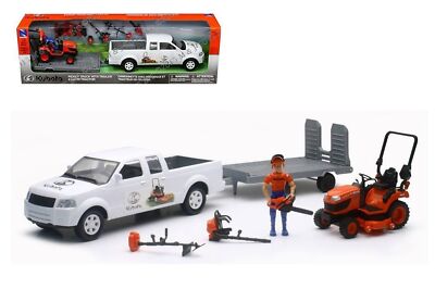 New Ray New 1:20 NEWRAY KUBOTA Collection - KUBOTA Pickup Truck with Trailer ...