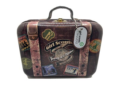 Girl Scouts Lunch Box Tin Metal Case 100th Anniversary 1912-2012 Travel  Suitcase