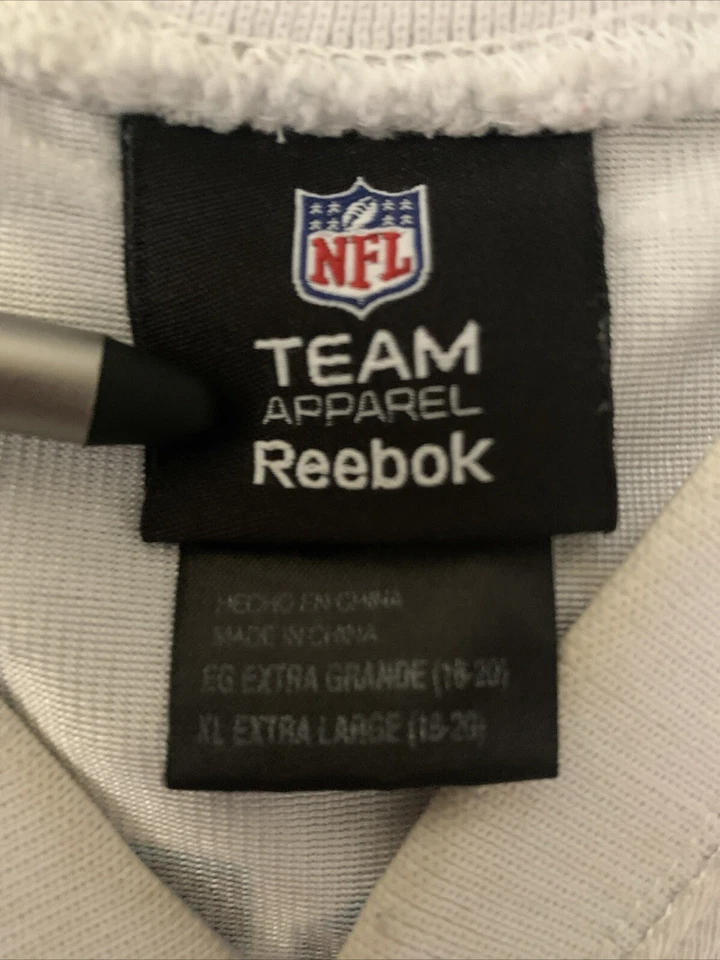 锐步杰克逊维尔美洲虎 #32 莫里斯·琼斯-德鲁青年 XL 18-20 球衣 — 第 3/4 张图片