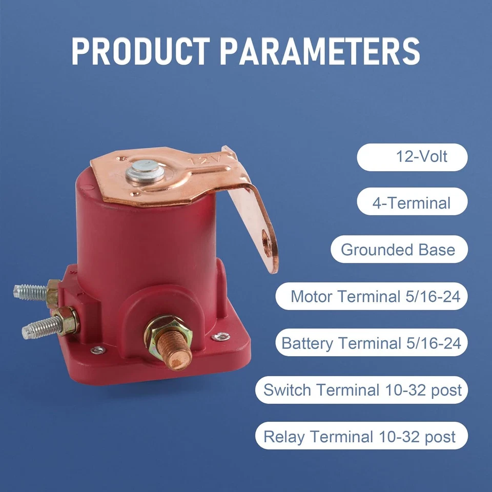 Relé solenoide rojo de alta resistencia de 4 pines 12 V para camioneta Ford SW3 SNL135 EE. UU. Foto 4 de 4