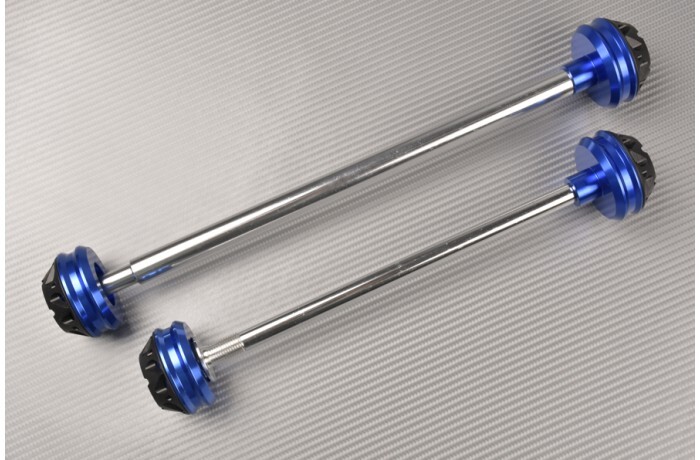 Protection fourche Ducati Monster 696 bleu accessoire moto axe de roue arrière 2008-2014