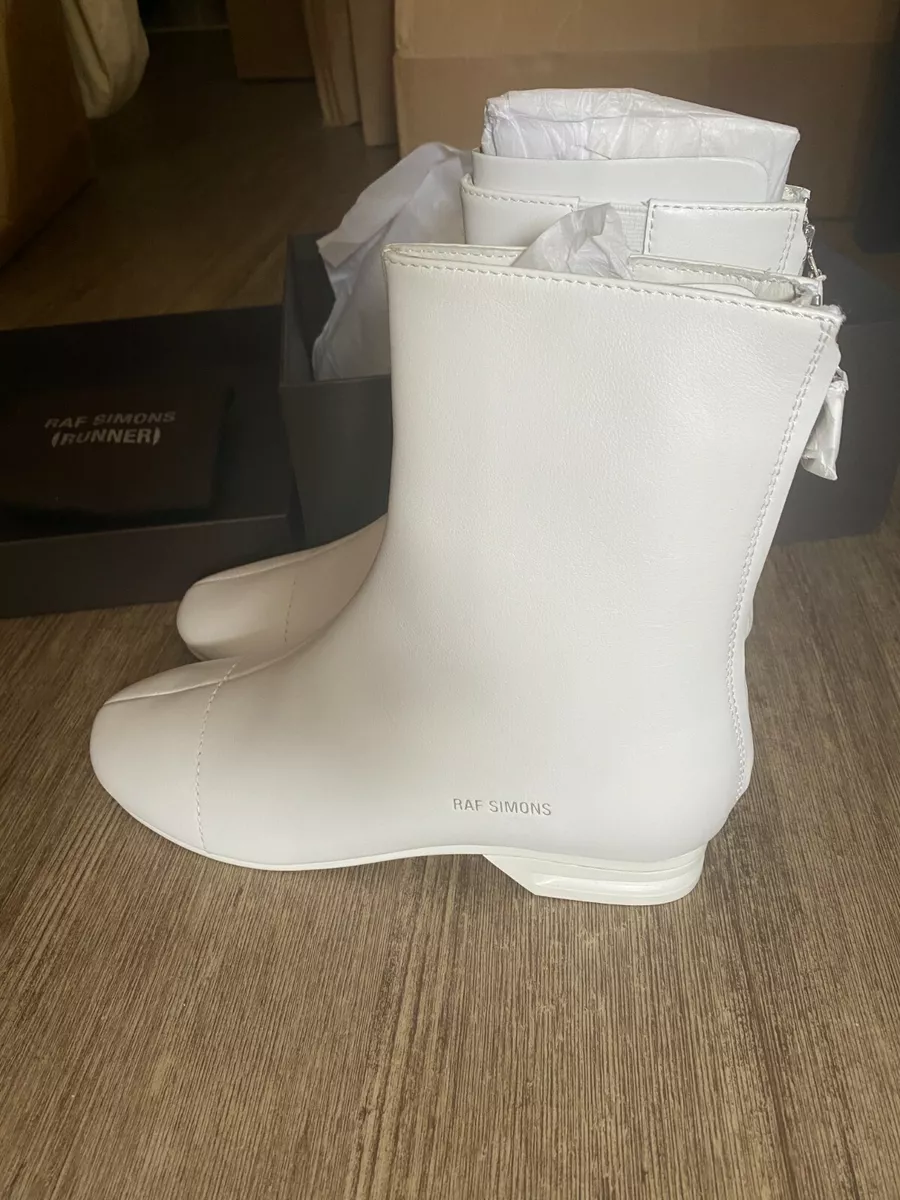 Raf simons solaris white zip boots Chelsea 2001 size EU 41 / US 8