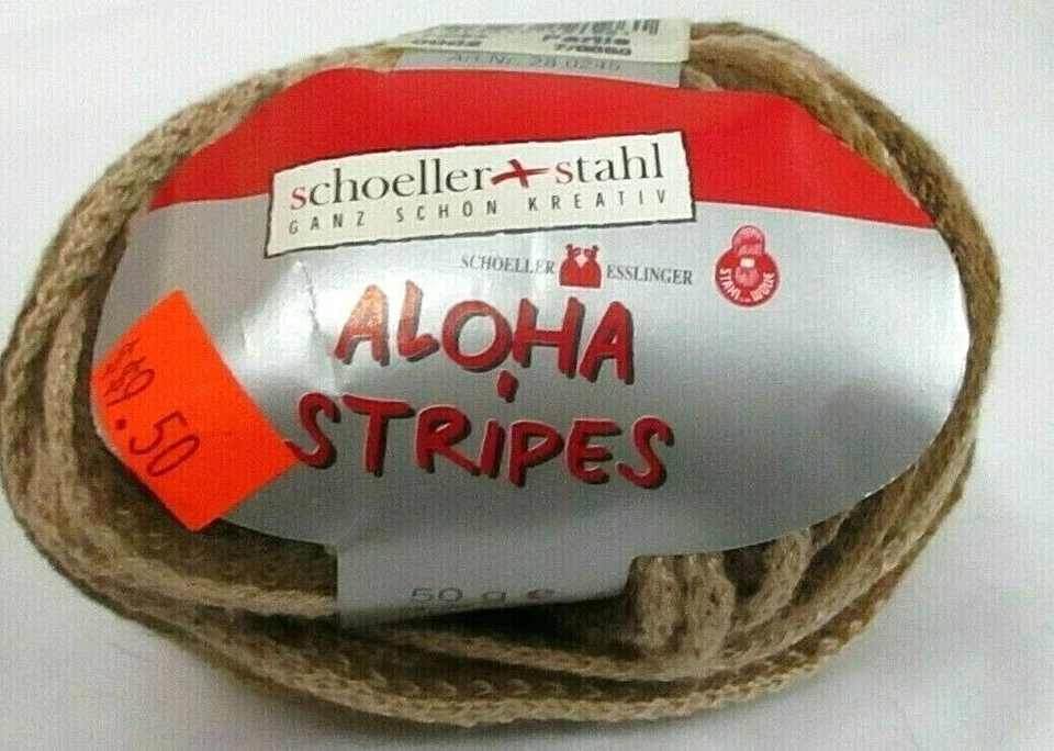 5 NEW~Schoeller &Stahl~ALOHA STRIPES Ribbon Yarn #02 Multi Brown/Tan Stripe~ LOT - Image 4 of 4
