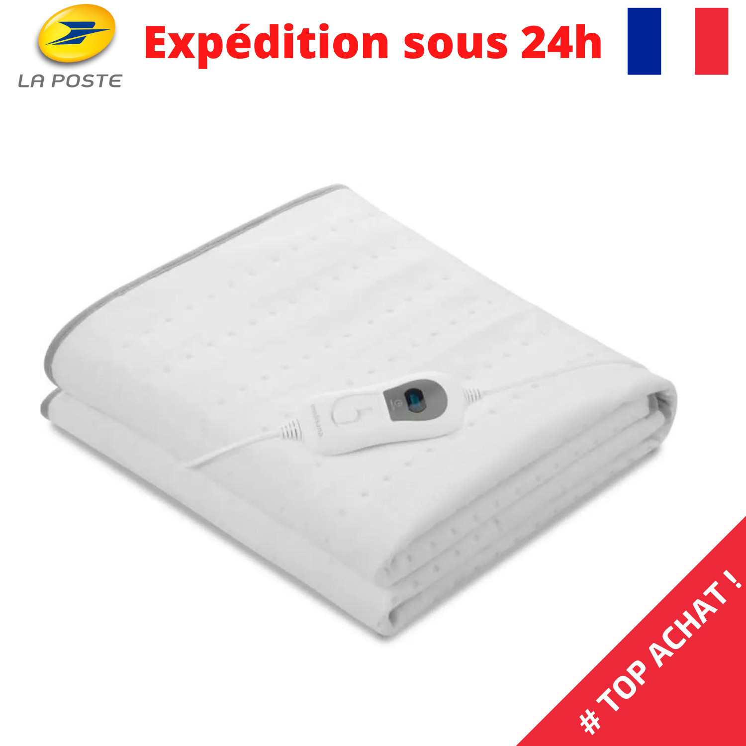 Surmatelas chauffant sous-couverture électrique 150x80 cm lit simple matelassé