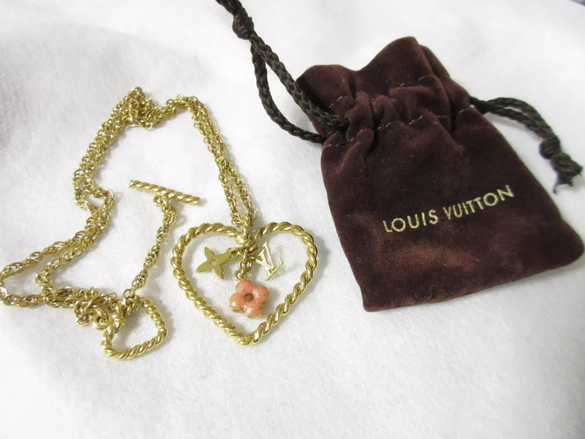 Louis Vuitton Monogram Heart Pendant Necklace