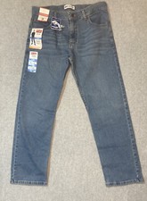 NWT Wrangler Five Star Prem Boys Straight Flex Denim Jeans size 16 Husky Blue E2