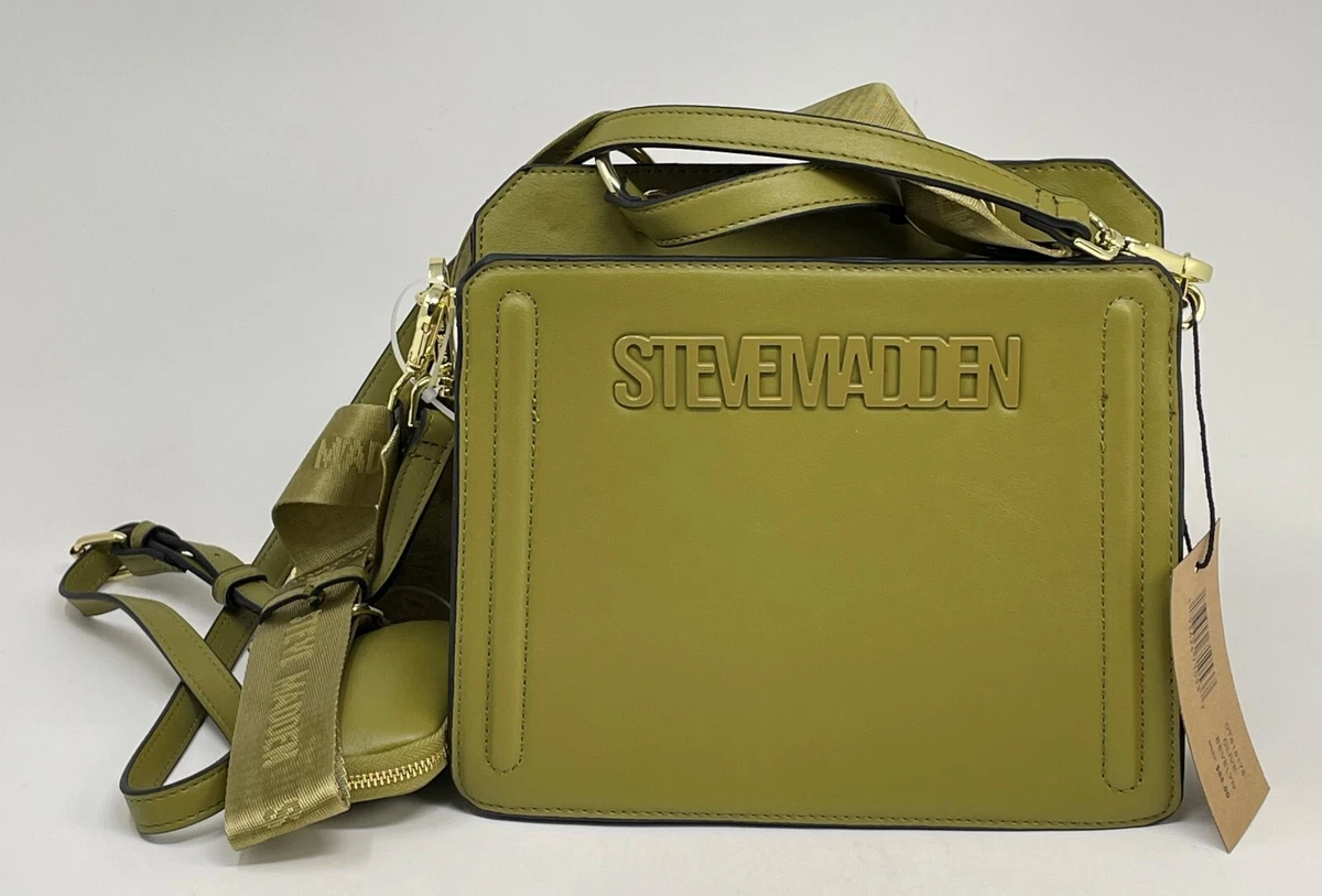 Madden Olive Green TikTok Strap Tote Bag Crossbody Purse BEVELYN Air Pod Case