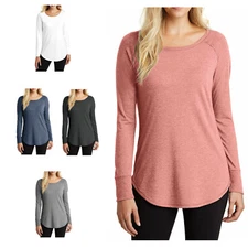 Mafoose Women's Longer Length Perfect Tri Long Sleeve Tunic Tee DT132L