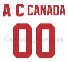 IIHF Team Canada Customized Number Kit for 1972 White Hockey Uniform