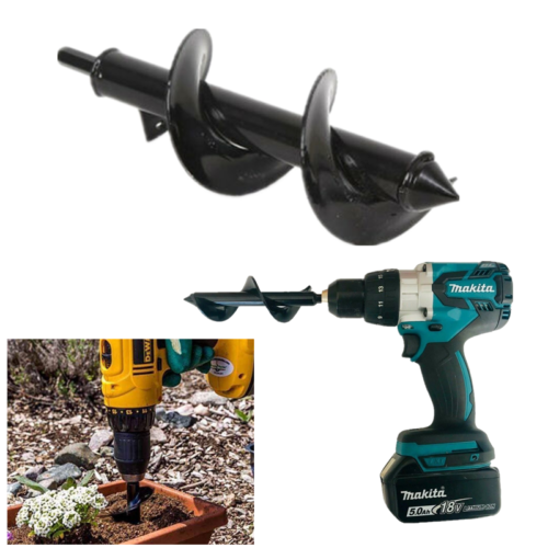 4 Size Planter Garden Auger Spiral Drill Bit Planting Hole Digger Drill Bit Tool eBay