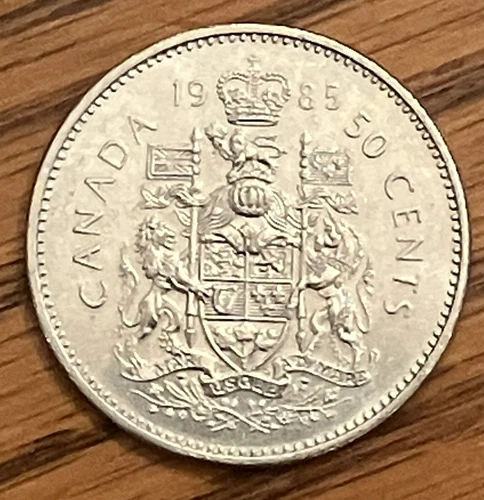 Photo of a 1985 Canada 50 Cents from an eBay listing that sold on Jul 11, 2026