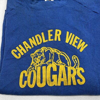Chandler View Cougars Raglan Sleeve Sweatshirt Sz XXL Chest 46''