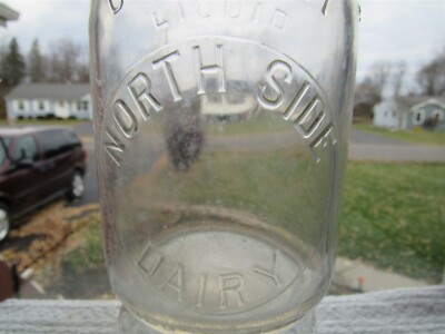 TREQ Milk Bottle North Side Dairy Ithaca NY TOMPKINS COUNTY 1935