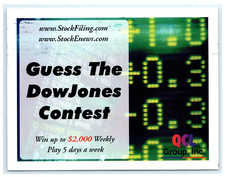 Stock Filing Dow Jones Contest Ad Sarasota FL Postcard