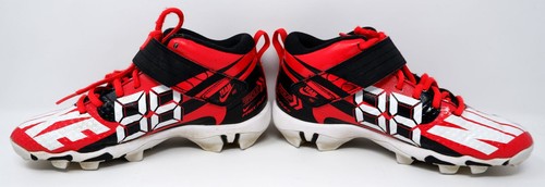 NIKE FASTFLEX TROUT 7 BLACK CHALLENGE RED BASEBALL CLEATS 5Y CQ7642-001 - NICE!