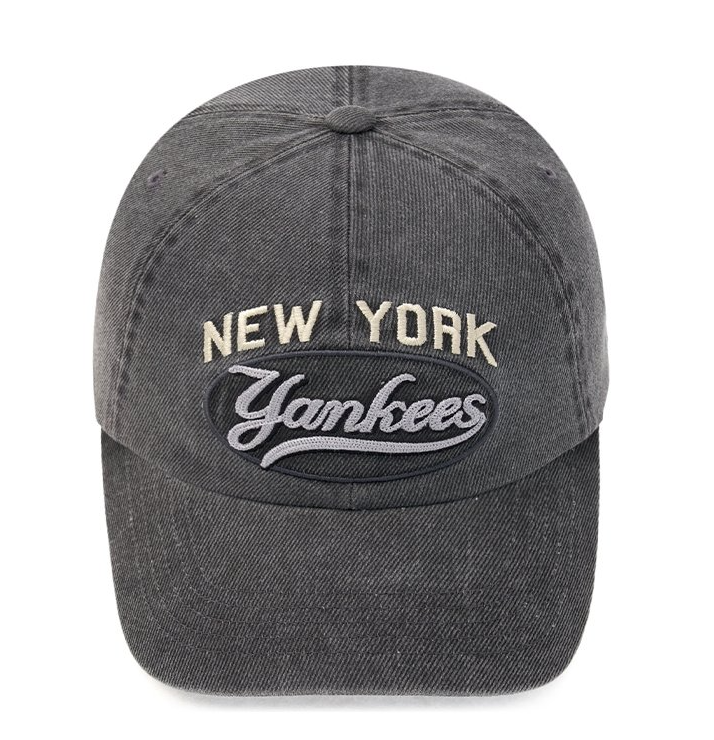 キャップ MLB Korea Vintage Culsive Unstructured Ball Cap NY Charcoal MLB Korea NY Yankees Vintage Script Cap | Karina Pick