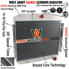 Aluminium 4 Row Radiator For 1955-1957 1956 Chevy Belair Bel Air 6cyl V8 Engine Aluminium 4 Row Radiator For 1955-1957 1956 Chevy Belair Bel Air 6cyl V8 Engine
