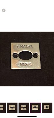 Chanel CC Silver Hardware Plate Replacement | eBay