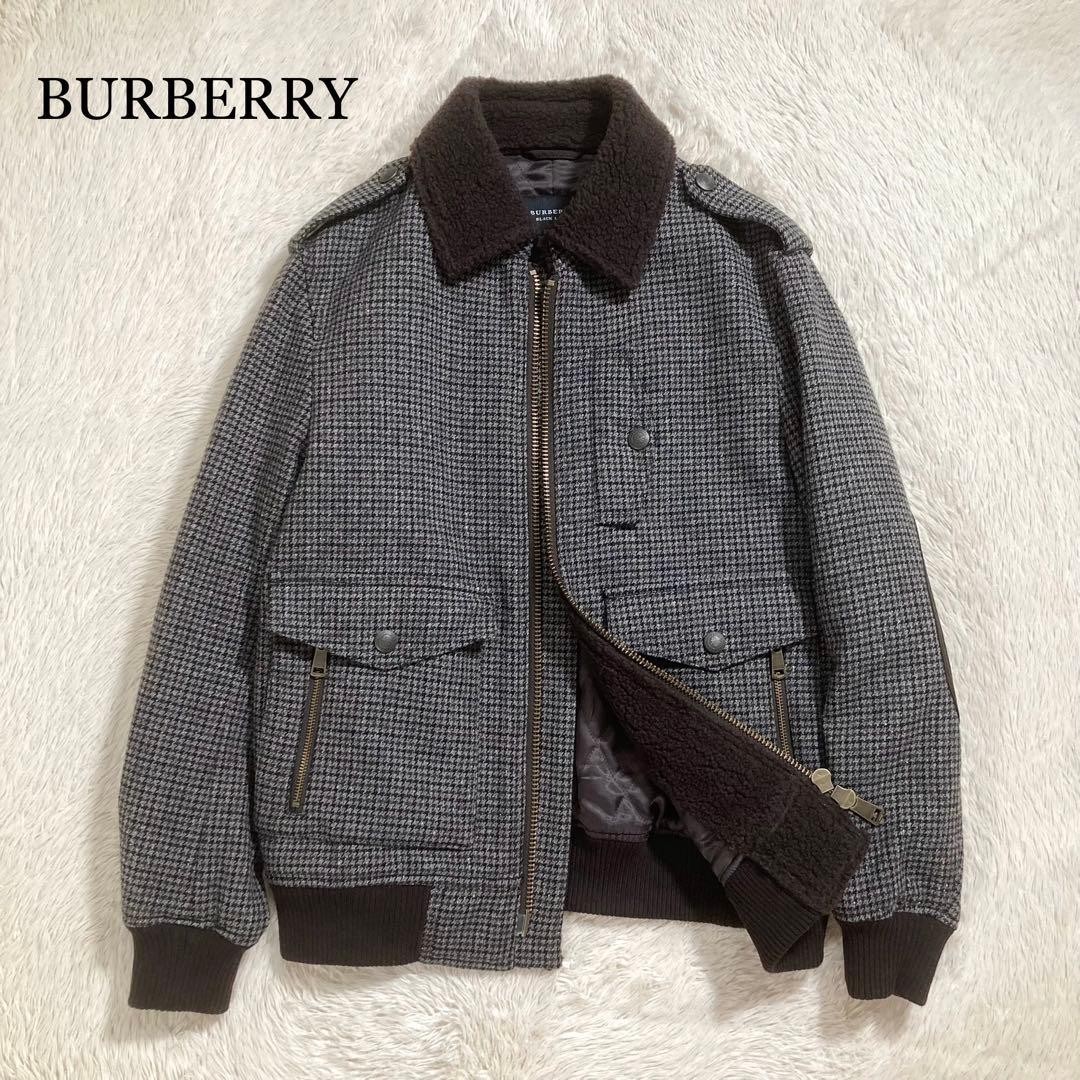 BURBERRY Jacket Boa Houndstooth Pattern Padding - image 1
