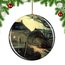 Van Gogh The Parsonage At Nuenen At Dusk Christmas ornament city travel souvenir