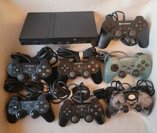 PlayStation 2 Slim PS2 SCPH-75001 + 7 Control...