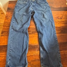 Magellan Outdoors Mens Blue Straight Leg Denim Jeans 100% Cotton 38x30 1035MAGSW