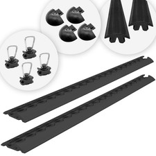LASIPROFI Set 2 Airlineschienen je 1 m, 4 Endkappen, 2 Abdeckprofil, 4 Fittinge