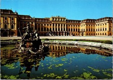 Postcard Schönbrunn Palace Vienna Austria Statues Old Historic Building