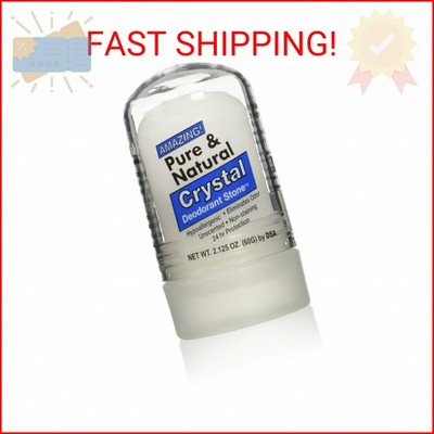 Thai Deodorant Stone Pure and Natural Crystal Mini Stick, 2.125 Ounce