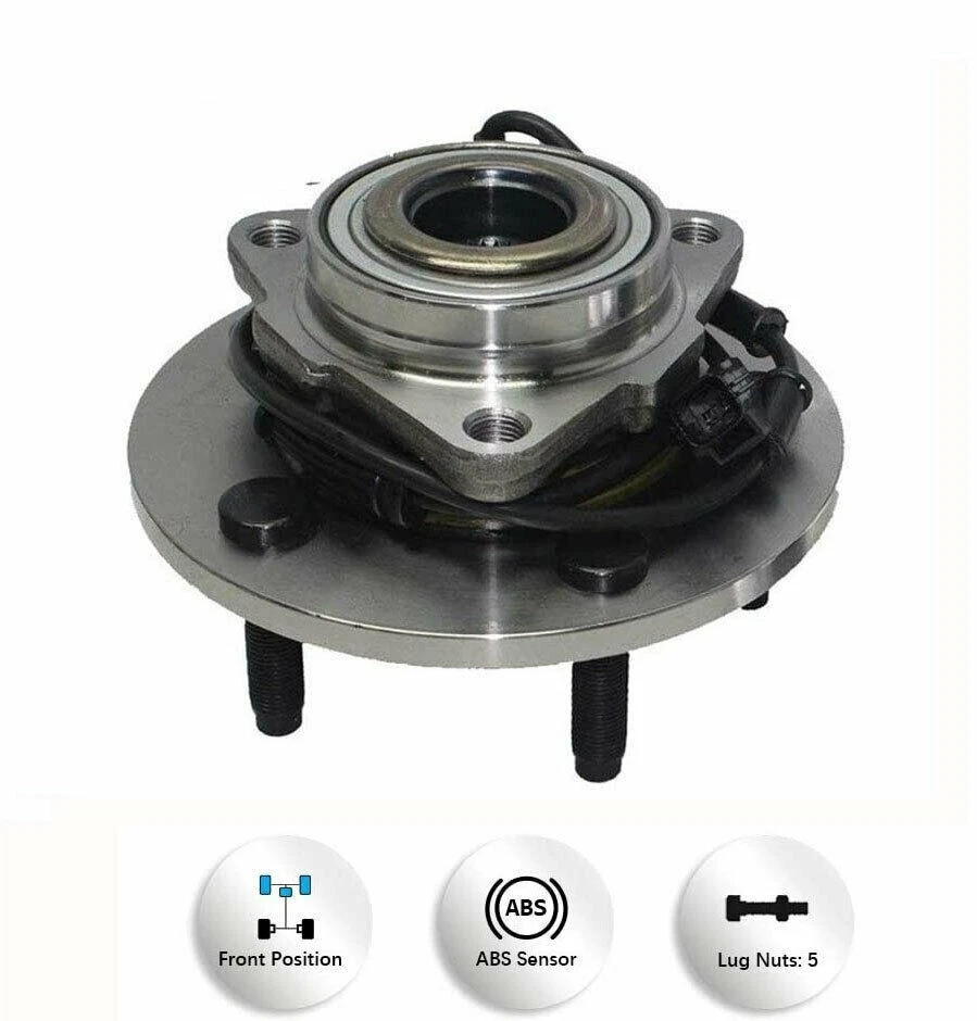 2pcs MOOG Front Wheel Bearing Hub Assembly for 2002-2007 Dodge Ram 1500 w/ABS - Imagem 4 de 4