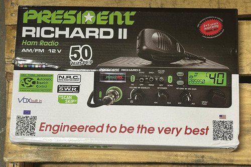 President RICHARD II 50W PEP Ham Radio AMFM 12 V OEM Truck Size G1N