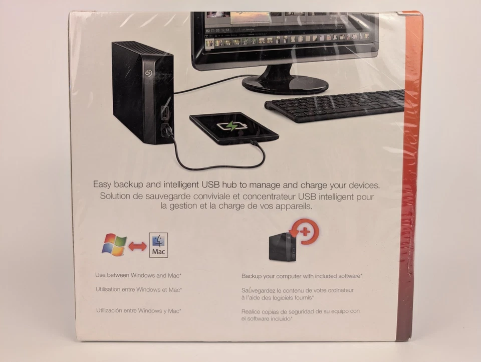 NEW & SEALED Seagate Backup Plus Hub STEL4000100 4TB External USB 3.0 Hard Drive - Image 2 of 4