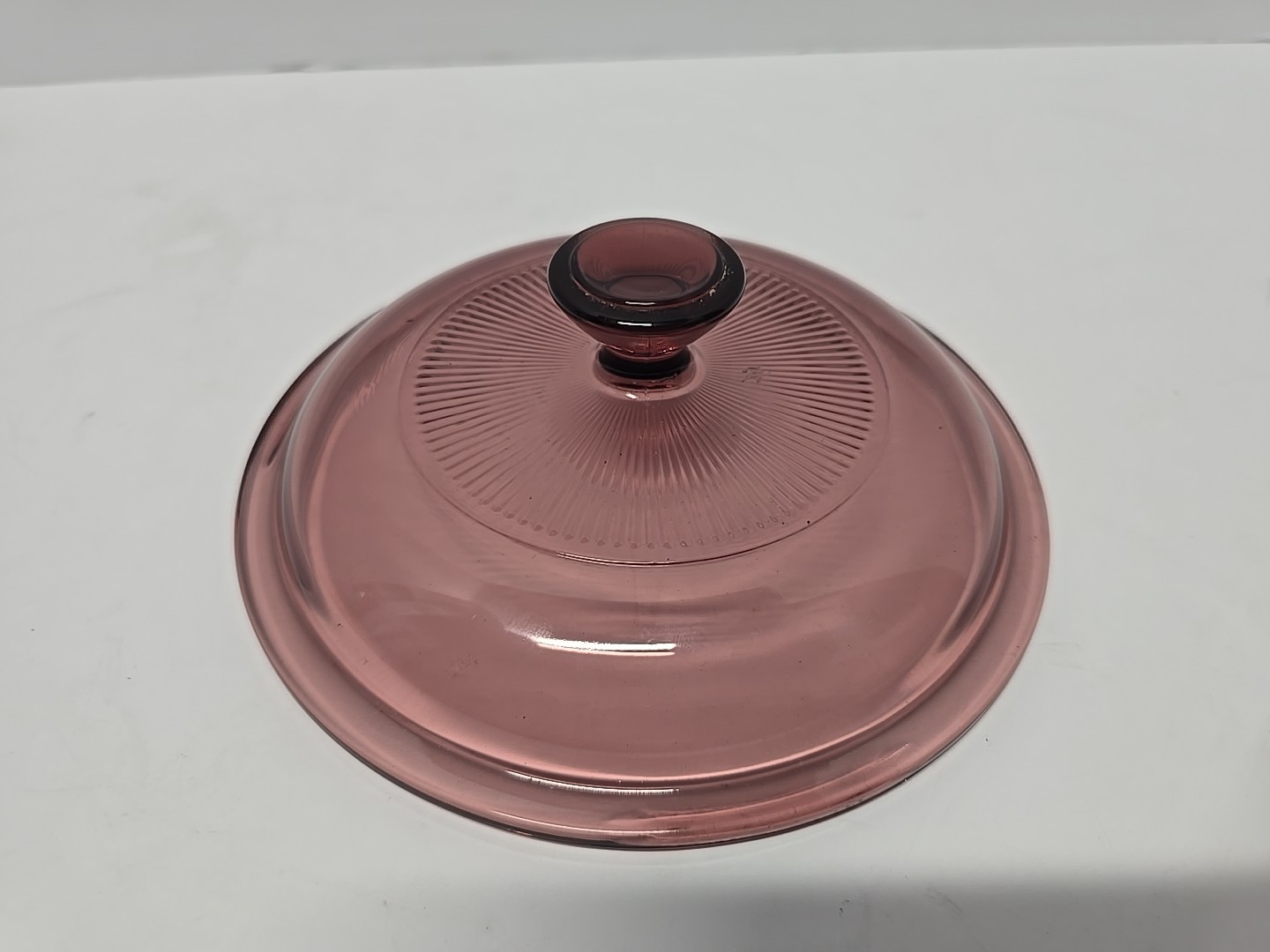 Pyrex V1C Cranberry Glass Lid Visions Corning Ware Saucepan Cover Replacement