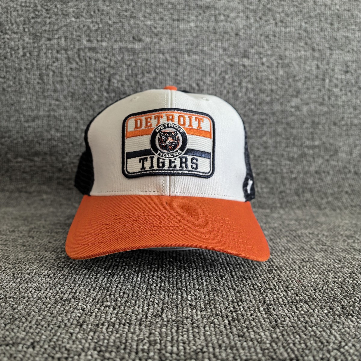 '47 Brand Detroit Tigers MLB Trucker Snapback Hat White Orange Black