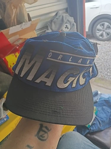 Vintage Logo Athletic Orlando Magic NBA Embroidered Snapback Hat Rare 90s