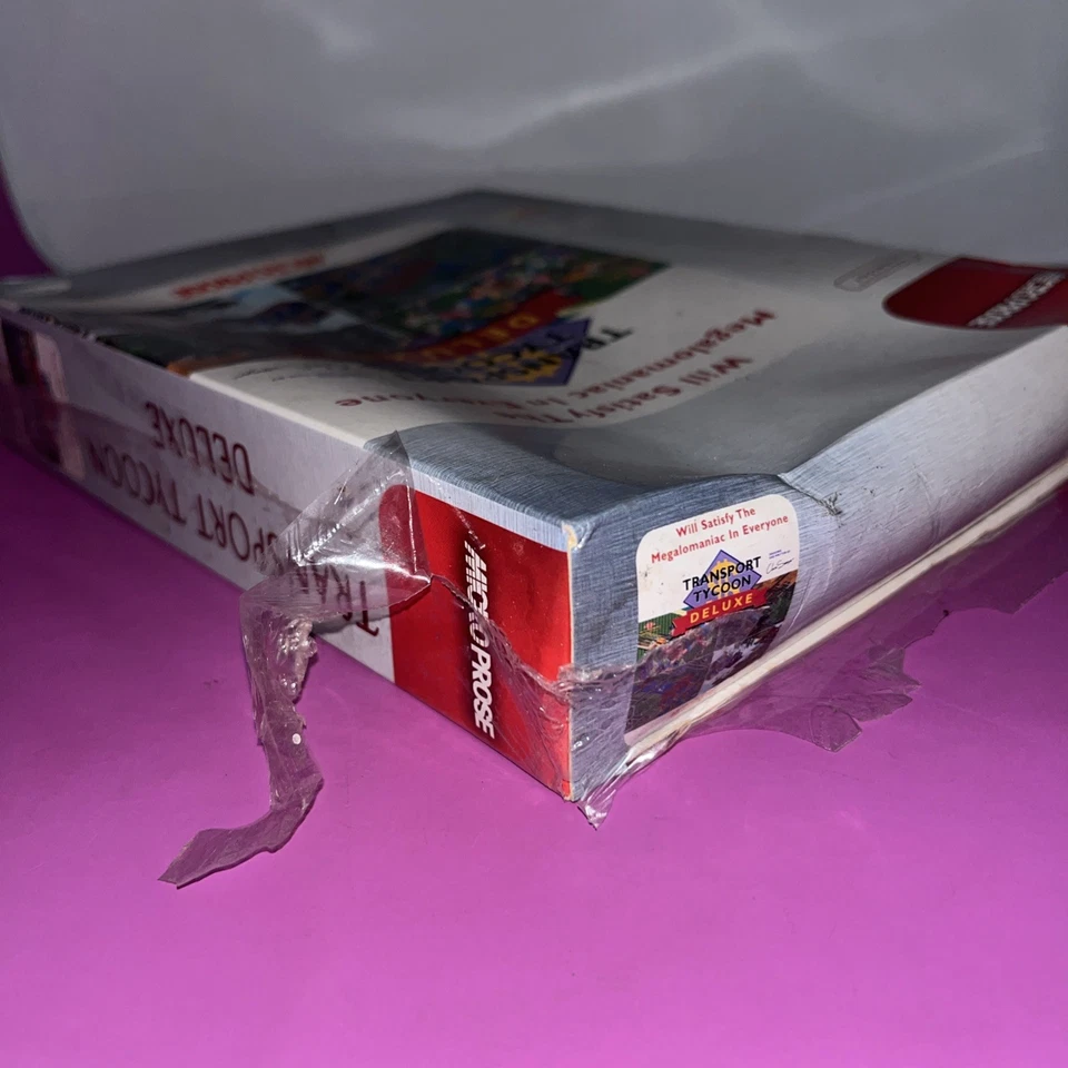 Transport Tycoon Deluxe PC CD-ROM Big Box 1995 rare hasbro new partially sealed - Image 3 of 4