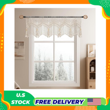 Boho Valance Macrame Curtains for Windows Macrame Valance for Bedroom Livingroom