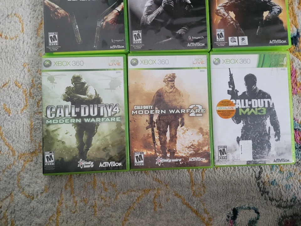 Xbox 360 Call of Duty Game Lot 7 CIB COD4 MW, MW 2 3, Black Ops 1 2 3 Ghosts - Image 4 of 4