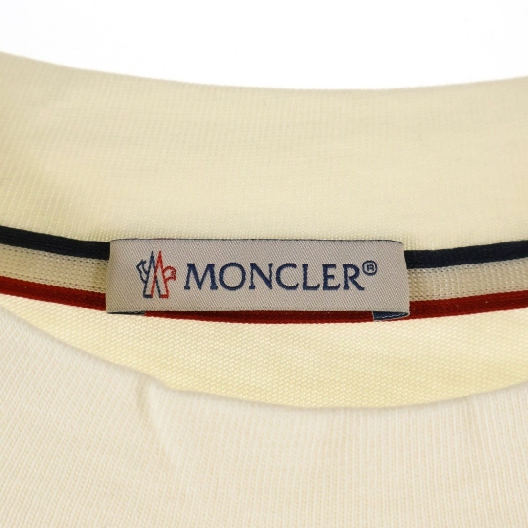 MONCLER 22AW Logo Embroidered Crew Neck Cotton Long Sleeve T-shirt White Used a3 thumbnail 7