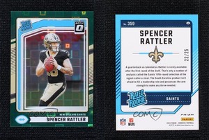 2024 Donruss Optic Preview Green Pandora Prizm /25 Spencer Rattler Rookie RC