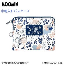MOOMIN m13Y Pass Case Accessory Bag with Reel Strap New LeatherLook 95x120mm