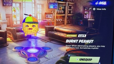 Fortnite Burnt Peanut (Mythic) Lv1 In-Game Cosmetic Item - Sony PlayStation 5